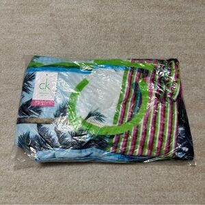 Calvin Klein CK Reflections Palm Tree Beach Towel Promo New Sealed